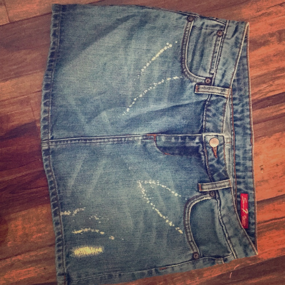 Seven mini jean skirt
